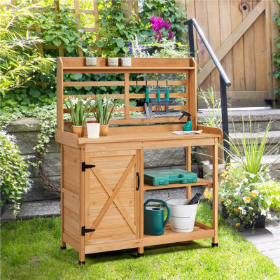 Archie & Oscar™ Grimsby 4-layer Outdoor Garden Potting Bench Table